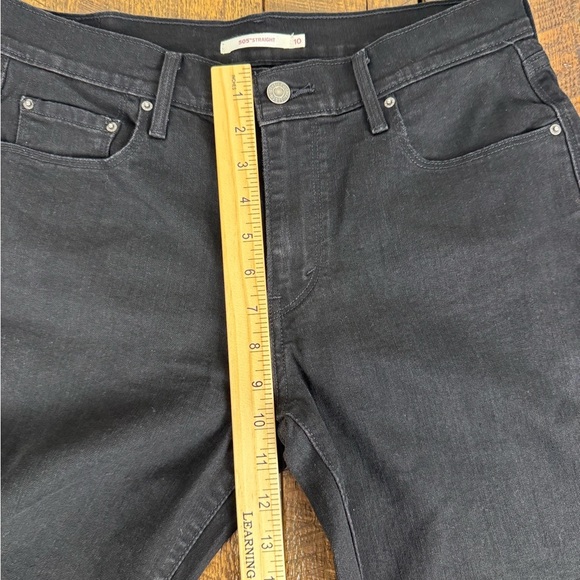 Levi’s Women’s 505 Straight Black Jeans Size 10 W30 L32 Classic Fit - Picture 5 of 11